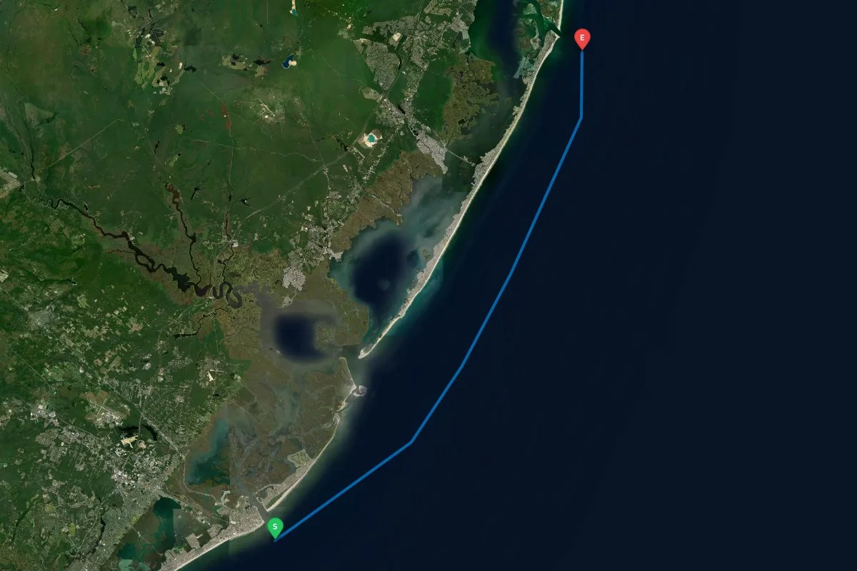 Absecon Inlet, Atlantic City, NJ to Barnegat Inlet, NJ map preview