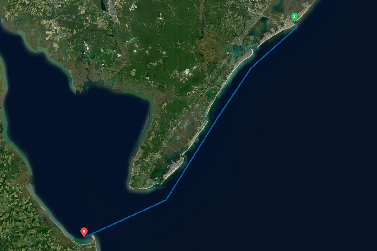 Absecon Inlet, Atlantic City, NJ to Delaware Bay, Lewes, DE map preview