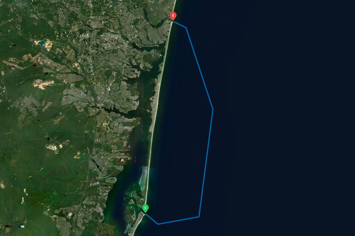 Barnegat Inlet, NJ to Manasquan Inlet, NJ map preview