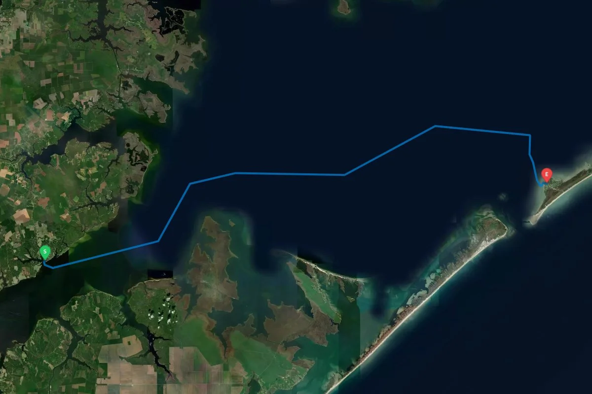 Oriental, NC to Ocracoke Island, NC map preview