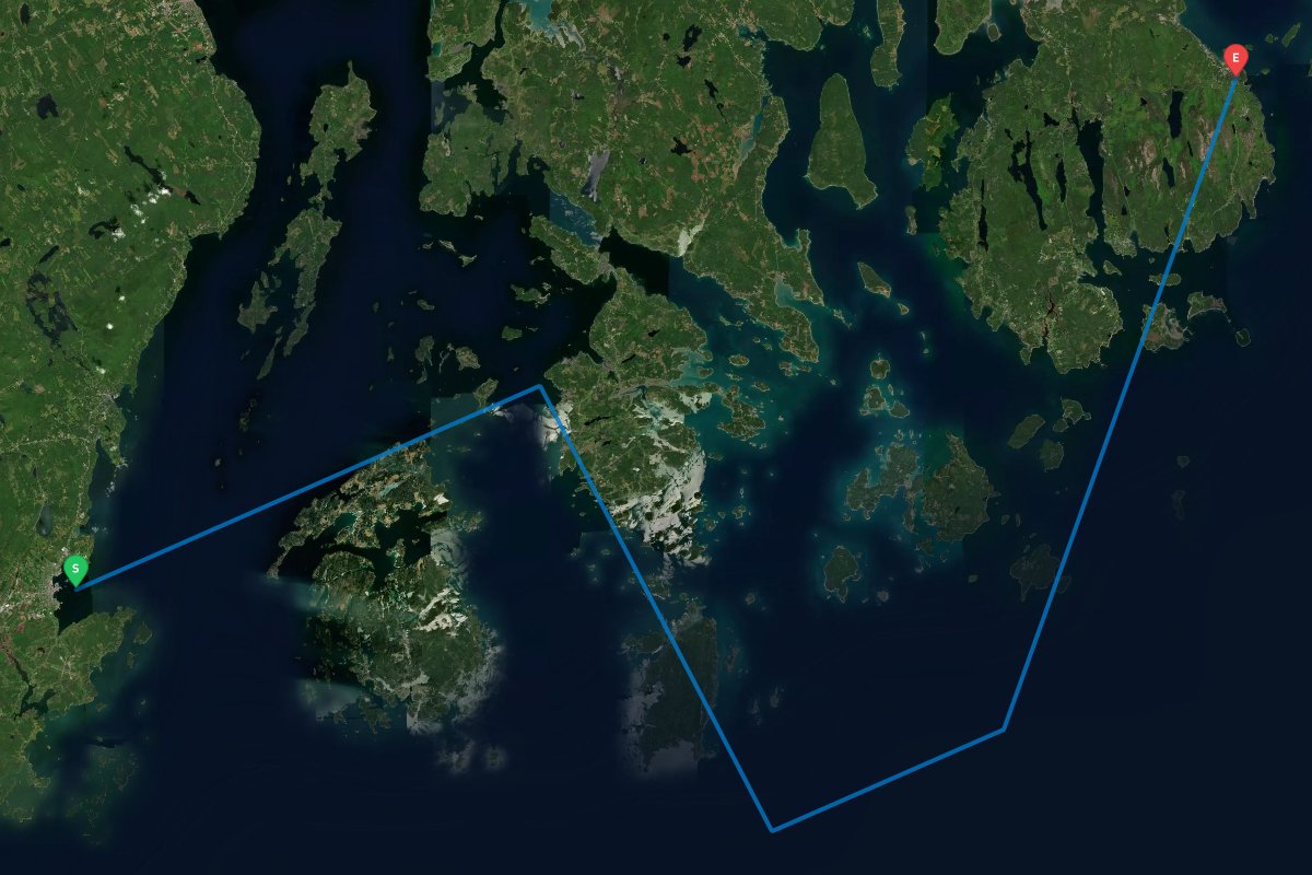 Rockland Harbor, ME to Mount Desert Island, Bar Harbor, ME map preview