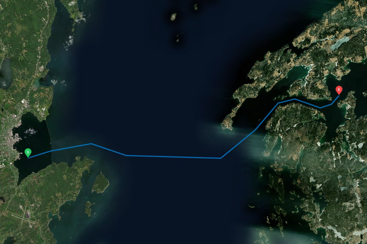 Rockland, ME to North Haven, ME map preview